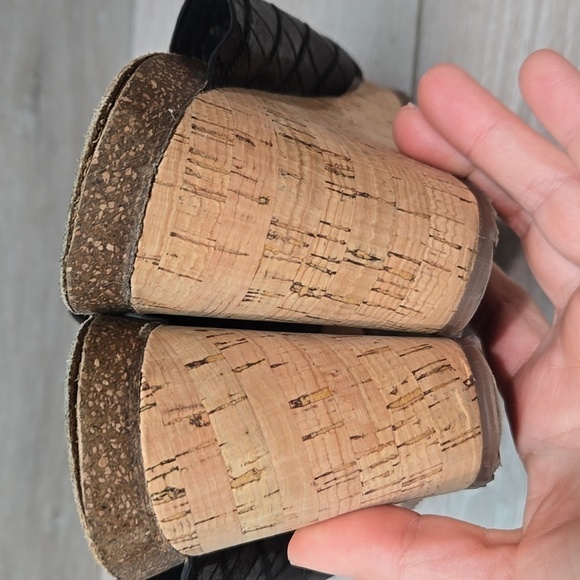 Sofft Women Ciera Leather Crisscross Cork Wedge Sandals shoes sz 8.5M - Picture 7 of 12